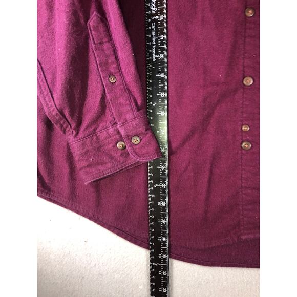 Vintage Woolrich Sportsman Chamois Shirt Plum Made USA XL Wilfarm - Picture 4 of 9